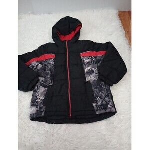 Pacific Trail Boys Winter Puffer Black/Red Jacket  S (8)